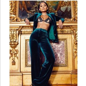 Brand New! House of CB emerald, velvet blazer.